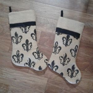 Set of 2 burlap stockings